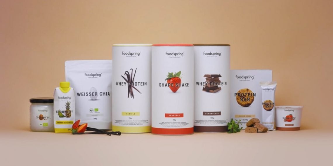 selezione di prodotti della foodspring