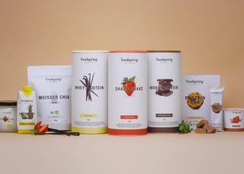 selezione di prodotti della foodspring